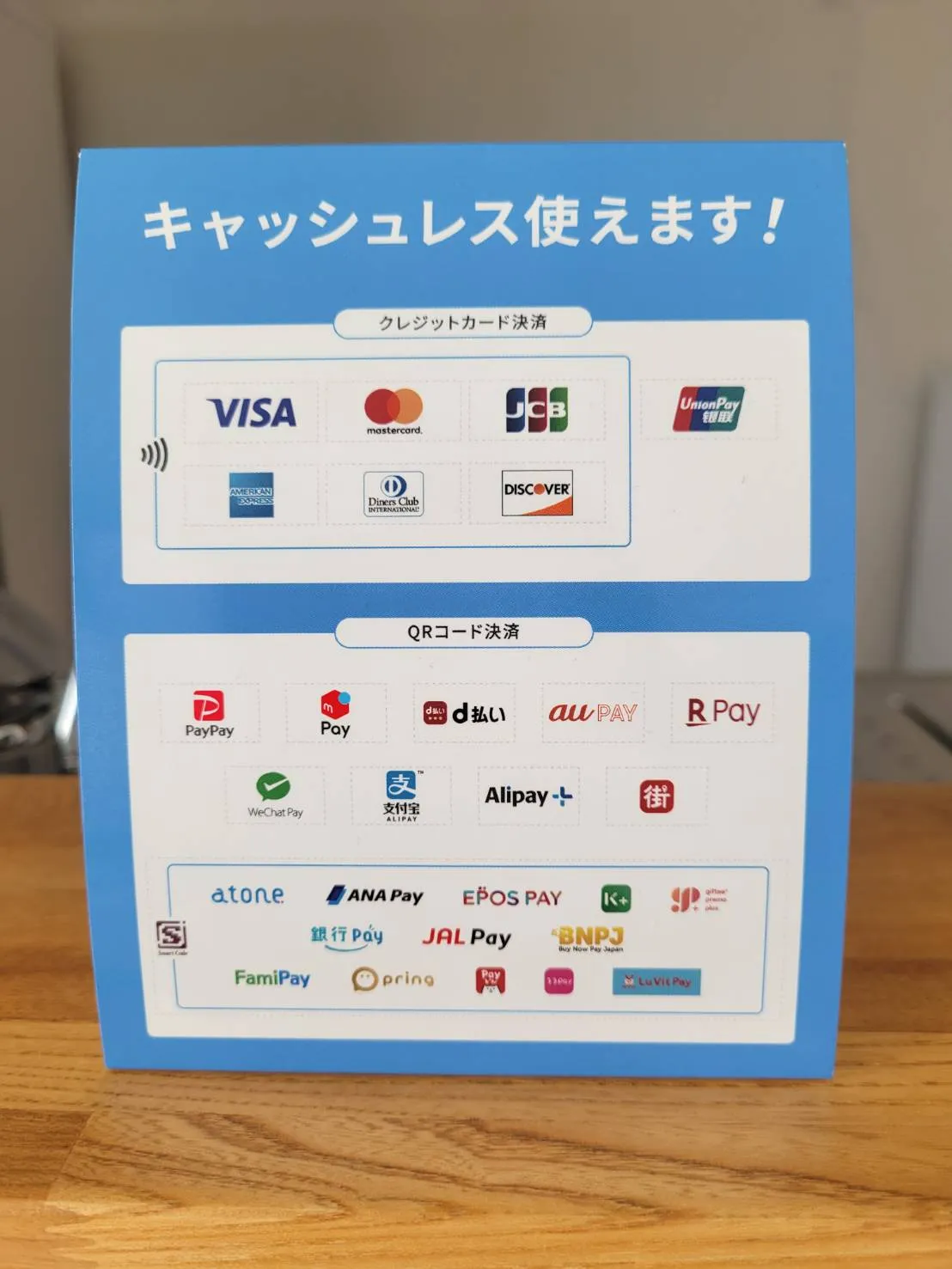 各種カード・電子マネー・QRコード決済の画像